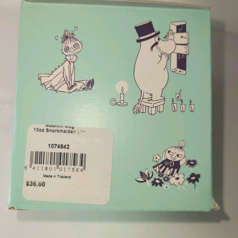 New Moomin Arabia Finland Mug Set Little My & Snorkmaiden Pink Purple With Boxes - Picture 5 of 7
